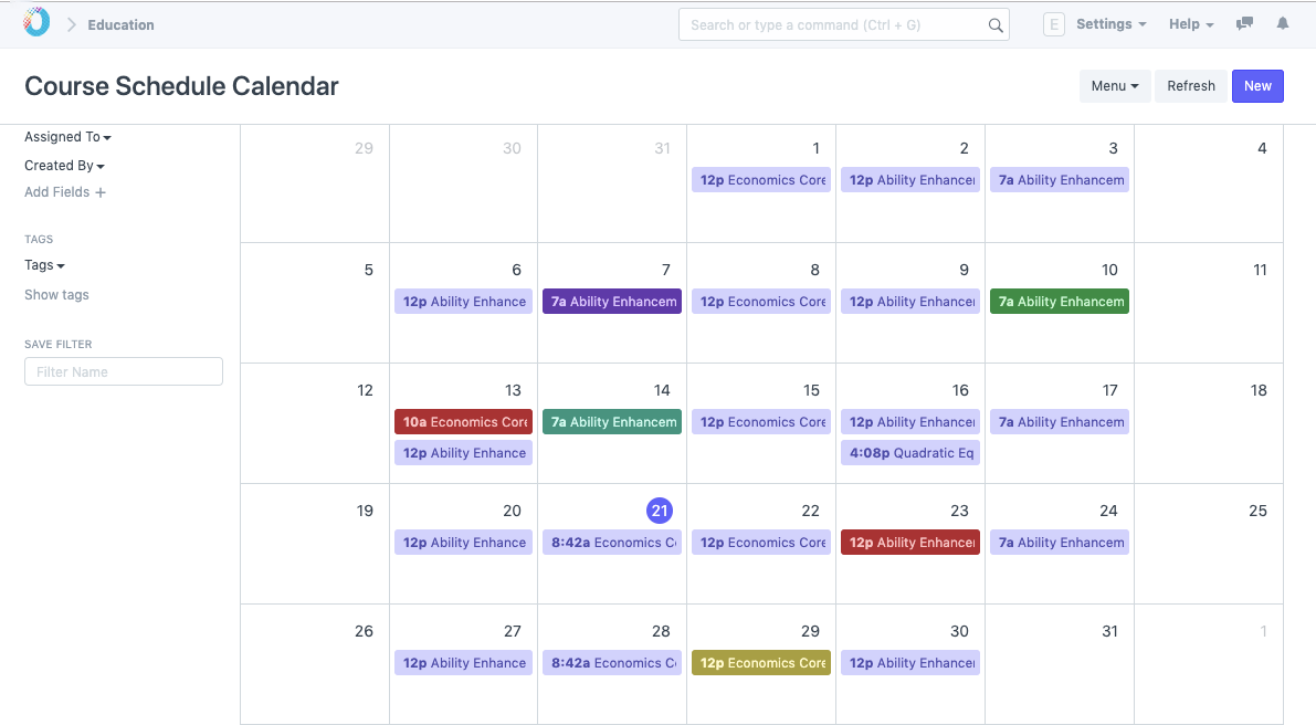 Course Scheduling Tool