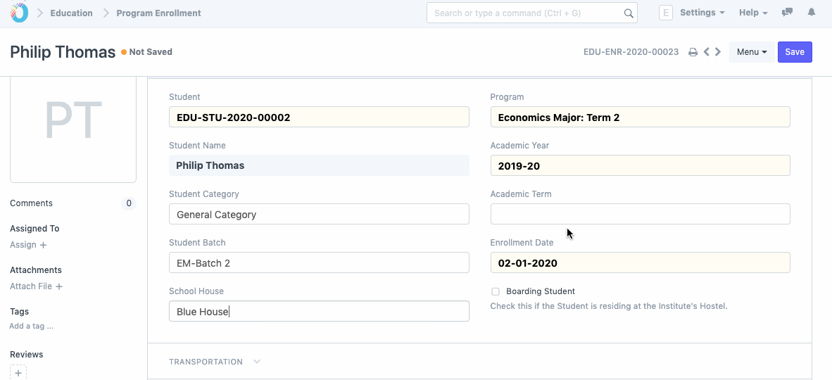 Program Enrollment