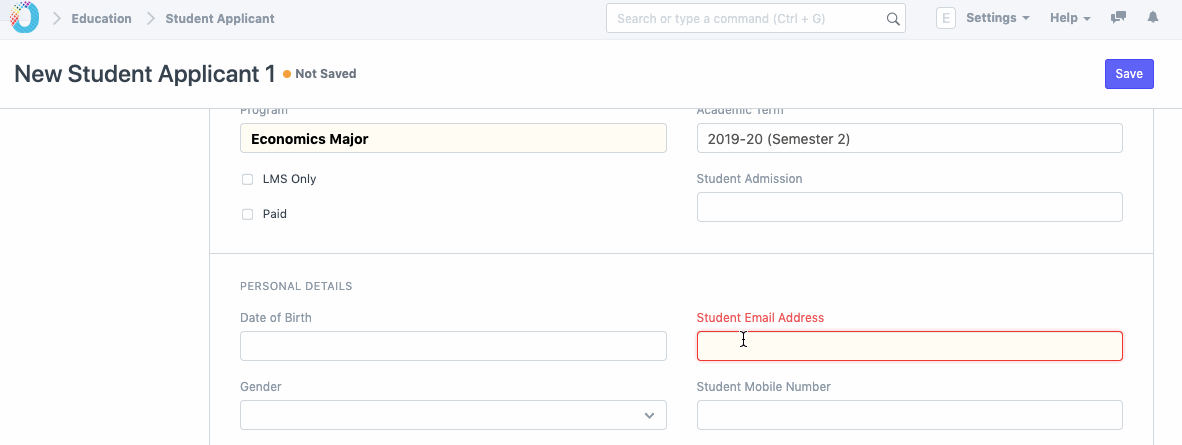 Student Applicant