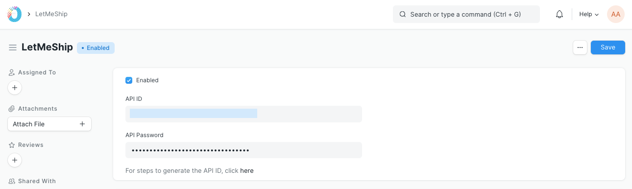 LetMeShip API