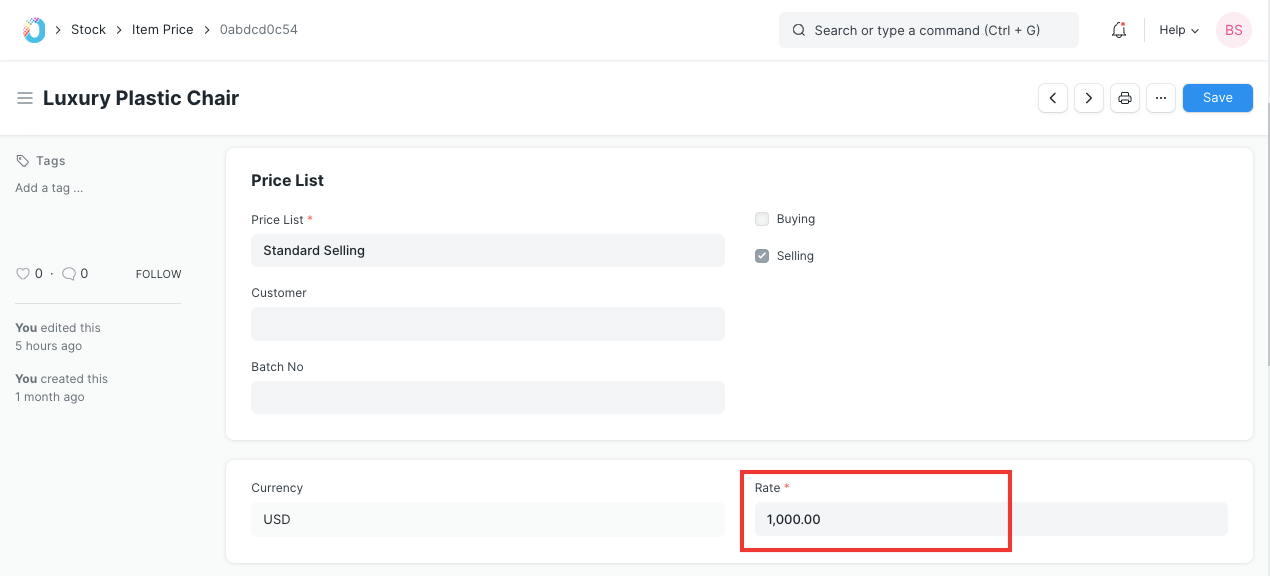 Adding Margin in Pricing Rule