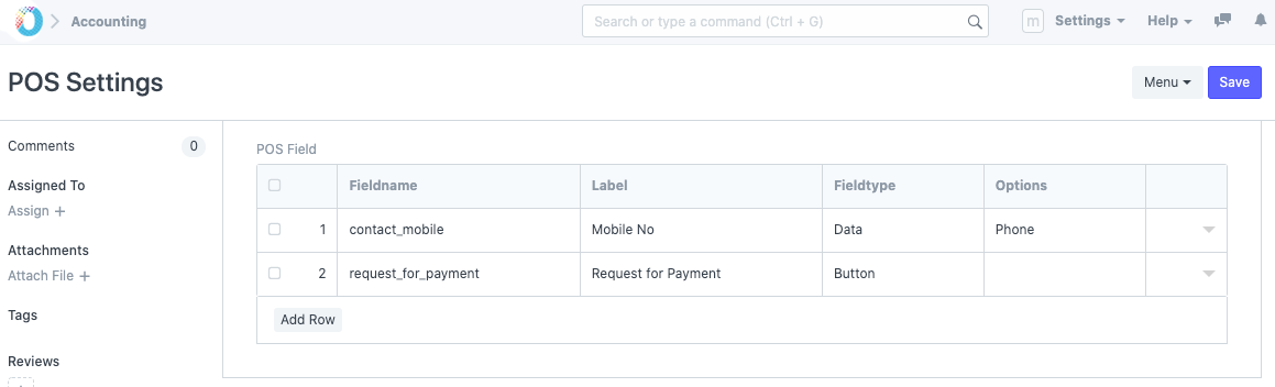 Mpesa POS Settings