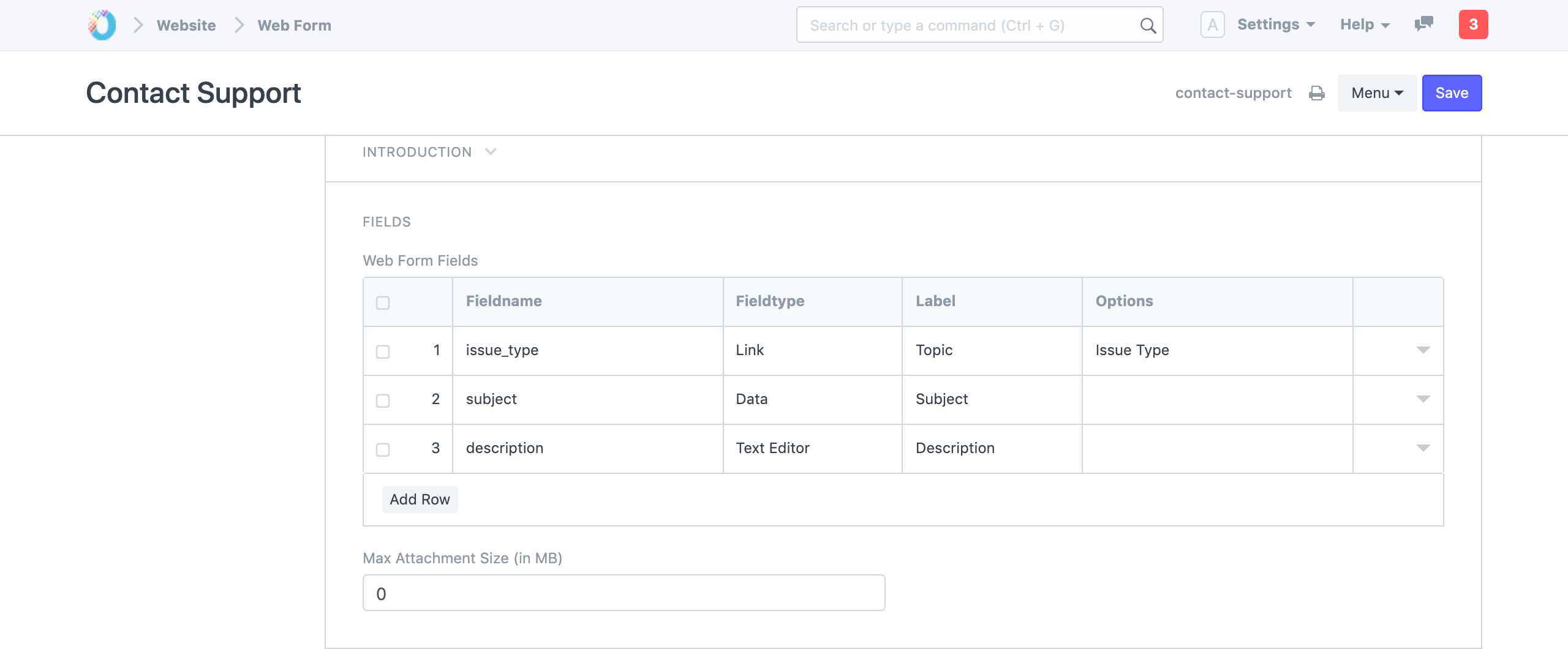 Web Form Fields