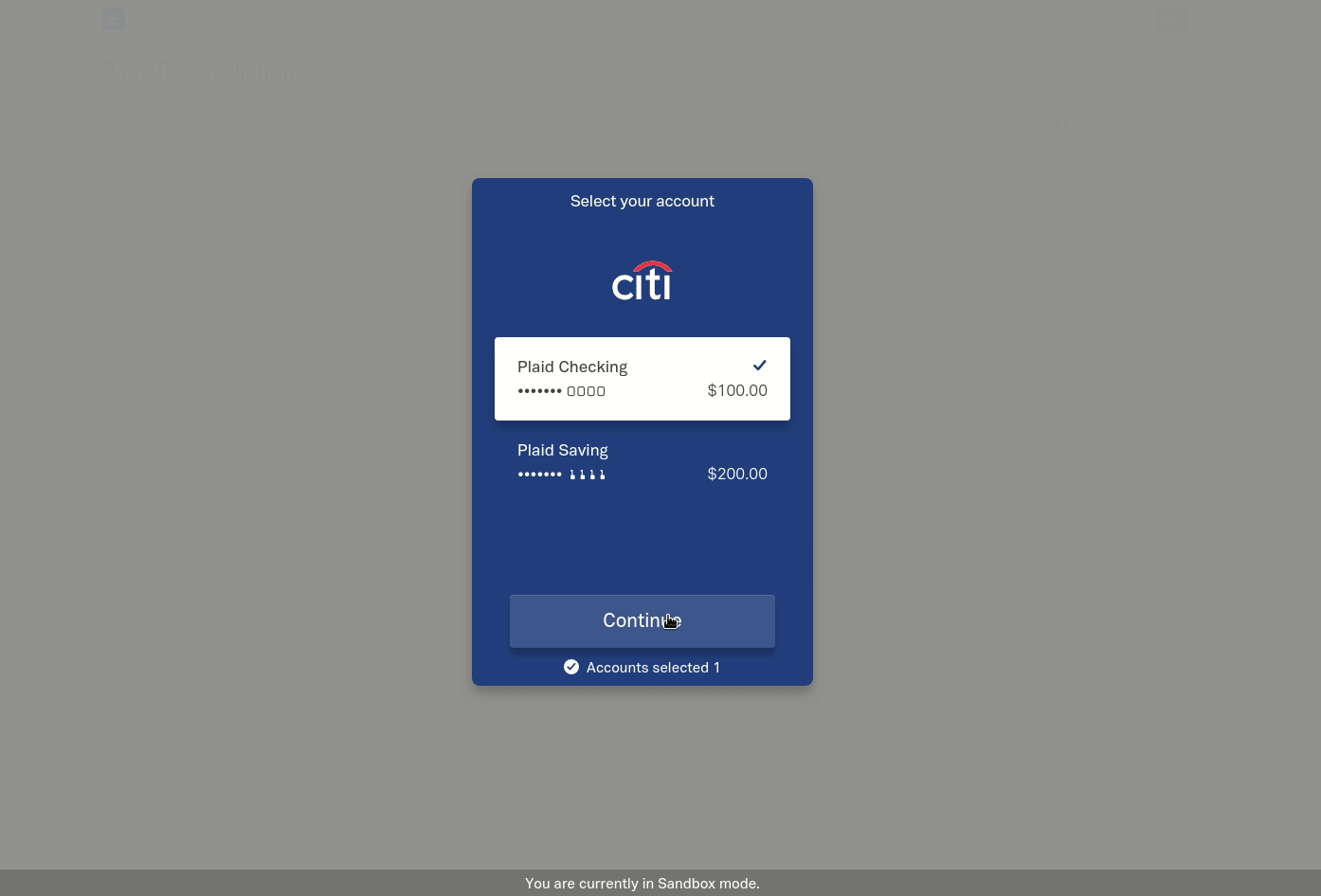 Link your bank account