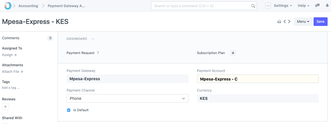Payment Gateway Account