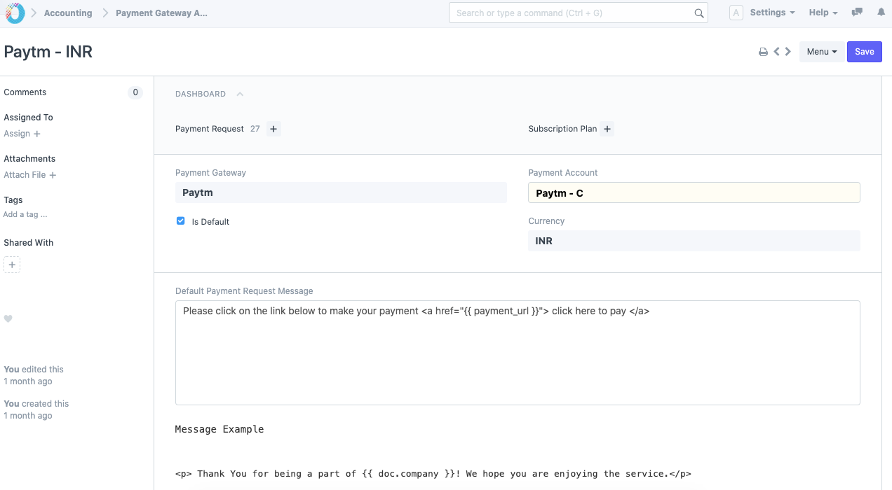 Payment Gateway Account
