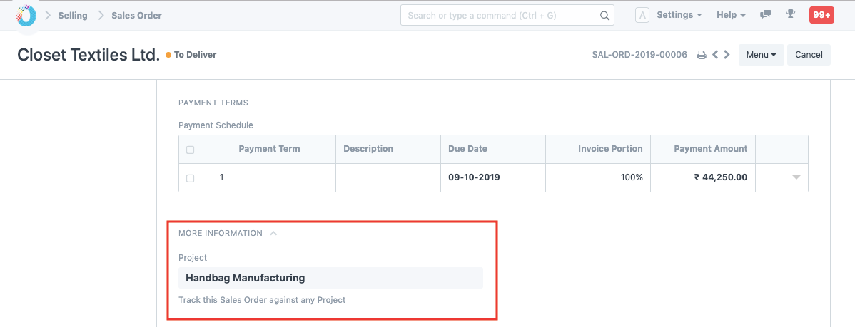 Project in Sales