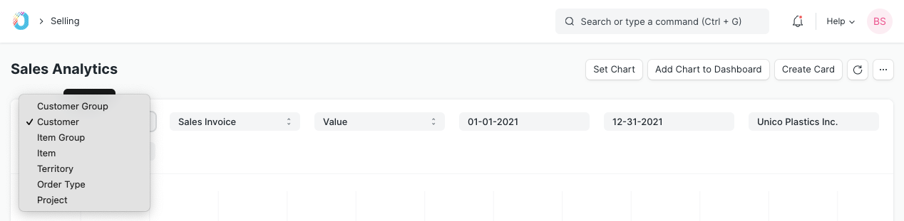 Sales Analytics Filters